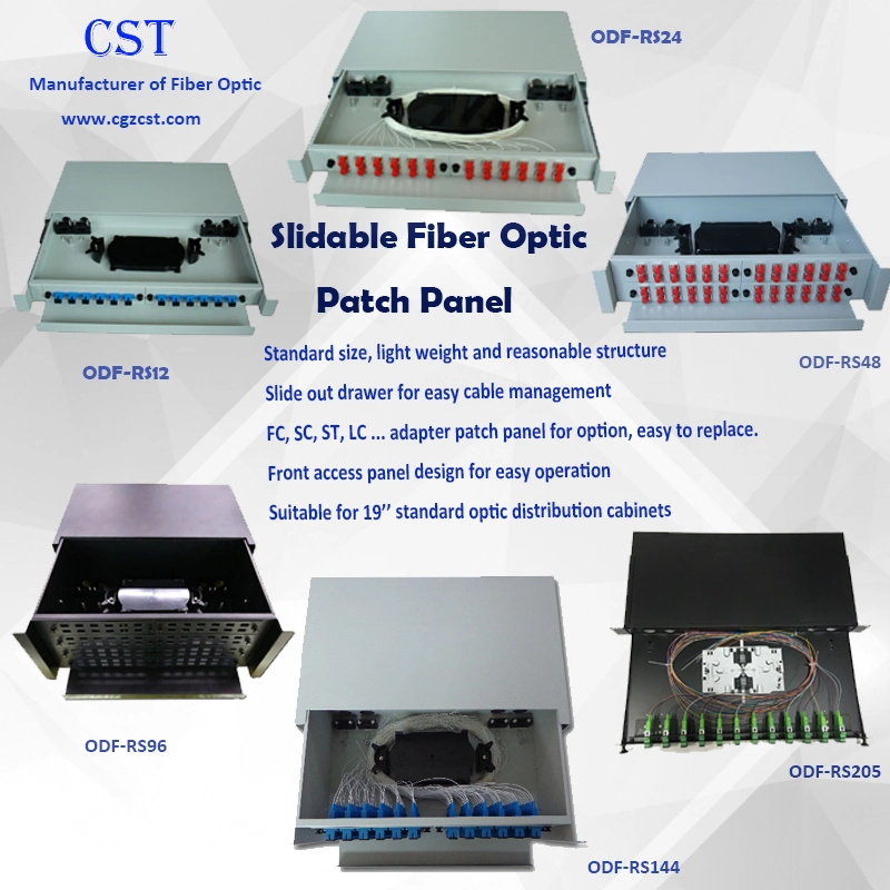 144fibers 4u Rack Mounted Optical Fiber Patch Panel Cable Management