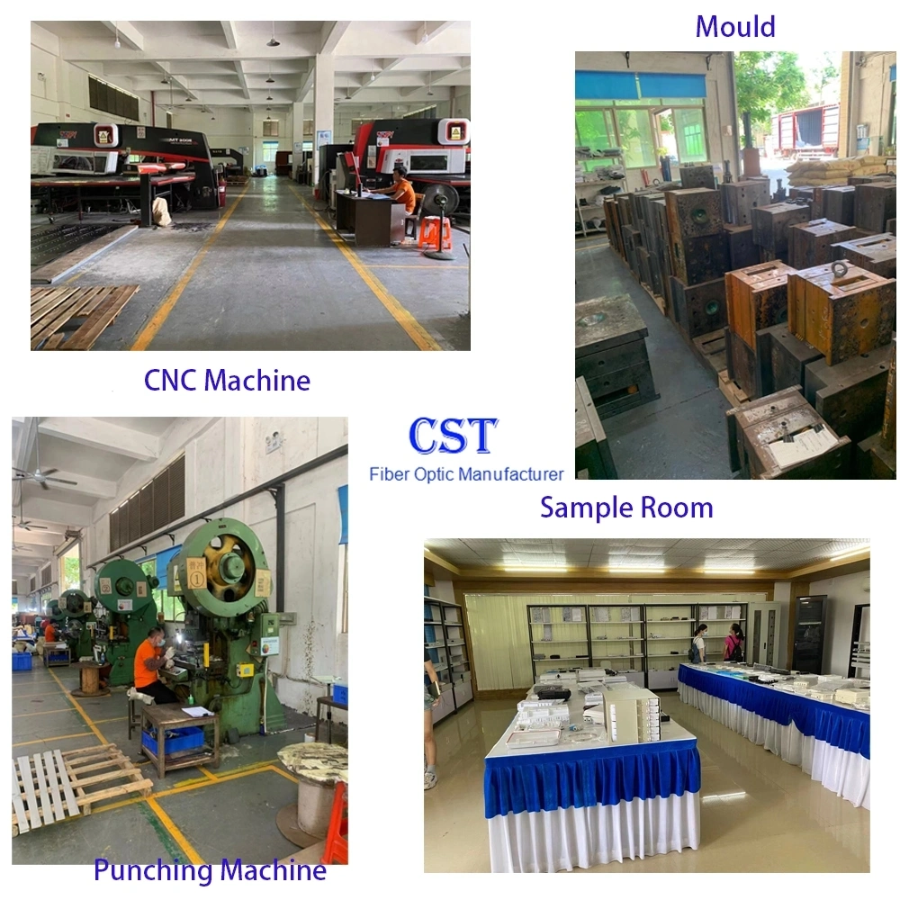 12/24 Port 1u Sc/LC/FC/St MPO Connector Jack Rack Mount Splitter Steel Fiber Optic Distribution Frame Termination Box/ODF/Patch Panel with Splice/Splicing Tray