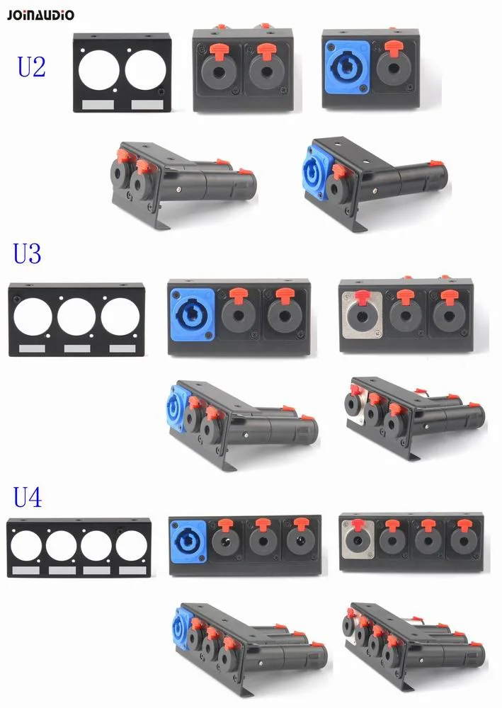 DIY PRO Audio 4 Port 6.35 XLR Pedaltrain Side Mount Panel Kit for Pedalboard