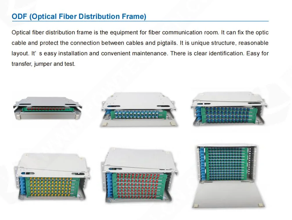 Rack Mounted 24 Ports LC Duplex Fiber Optic Terminal Box Patch Panel