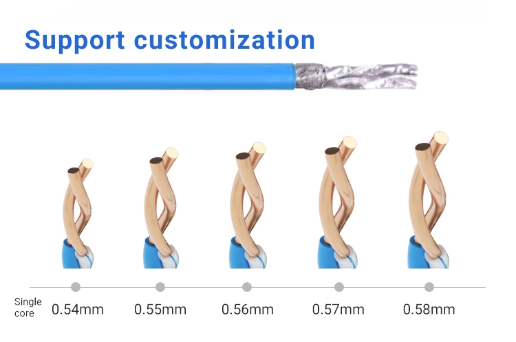 China Selling High Quality Low Price Shielding 0.55mm CMP Roll Ethernet Cable Bc 500 MHz CAT6A Ethernet Cable CAT6A S/STP