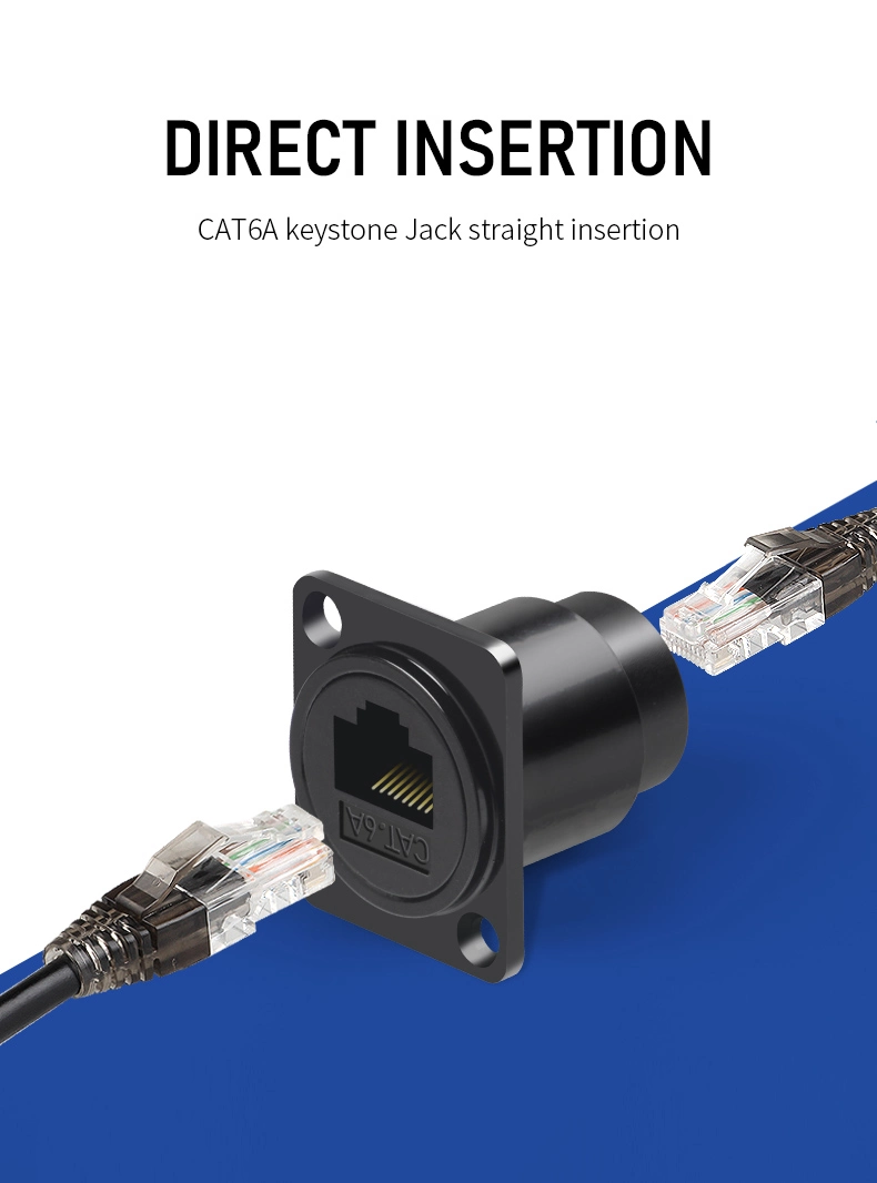 Factory CAT6A Connector Rj45keystone Jack CAT6A Jack Faceplate USB Panel Mounts