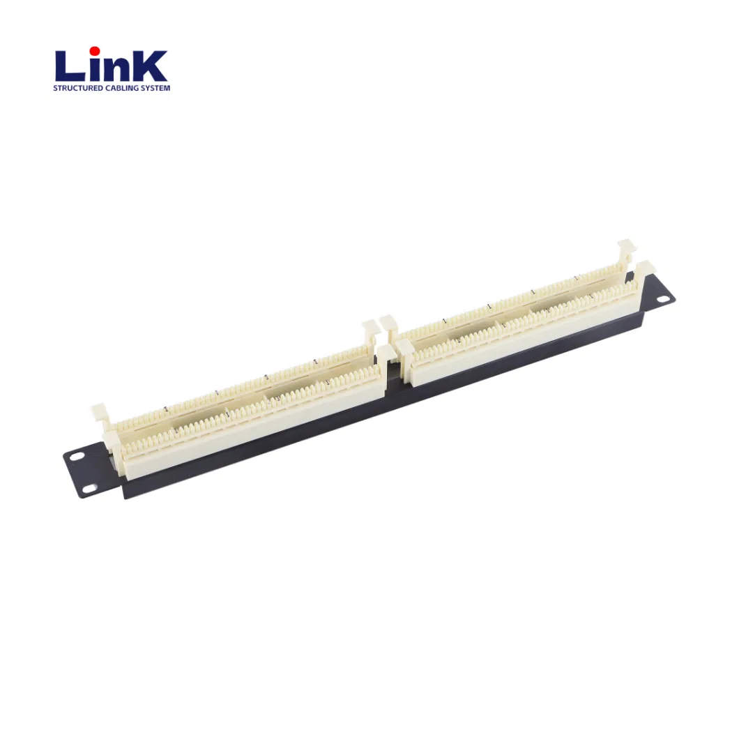 CAT6 24-Port Keystone Jack Shielded Patch Panel with Dust Covers for Data Centers