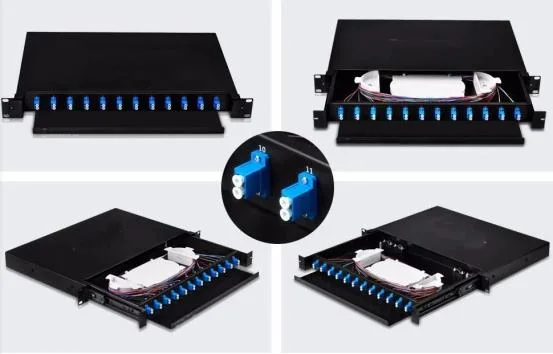 48 Port Fixed Type ODF Fiber Optical Distribution Frame Patch Panel with Pigtails and Adapter