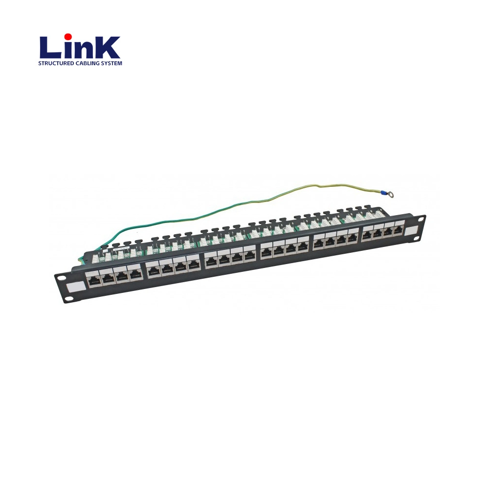 High Quality 24 Port FTP CAT6A Shielded Patch Panel for Data Centers