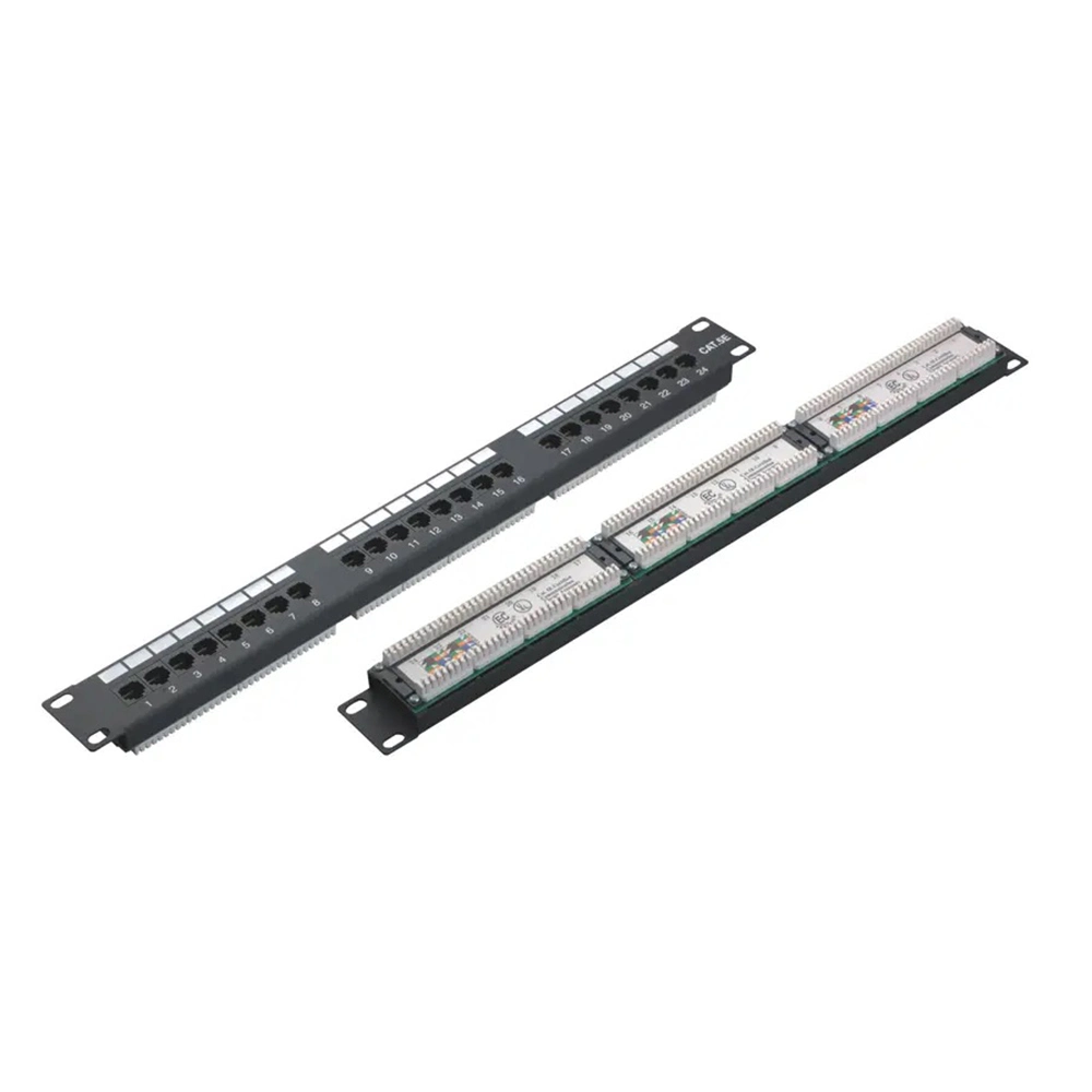 19 Inch Type 1u UTP 24 Port CAT6 Cat5e LAN Patch Panel