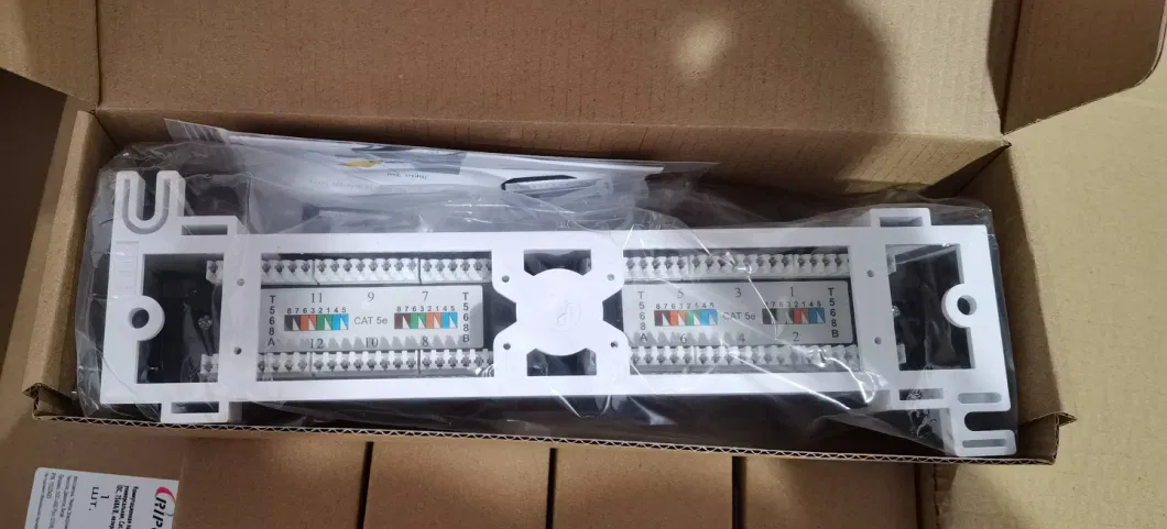 1u Network UTP Cat5e 12 Port Steel Patch Panel