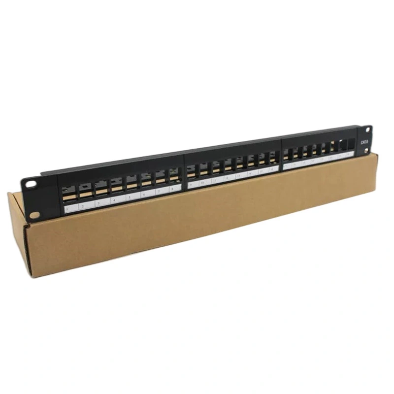 19&quot; 24 Port Rackmount Ethernet Network Patch Panel in Data Center