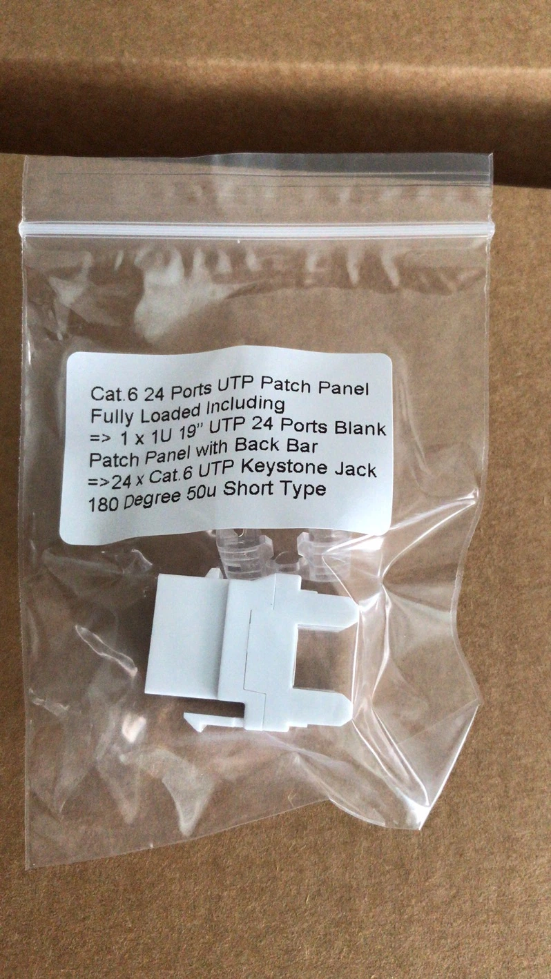 Cat5e CAT6 CAT6A UTP Keystone Jacks, Short Type and 110 Punching Tool Standard (180 Degrees)