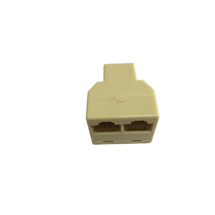 Rj11/Rj12/RJ45 3 Ways Inline Coupler 6p4c/6p6c/8p8c One Female to Dual Female Connector Telephone/Network Modular Jack Coupler