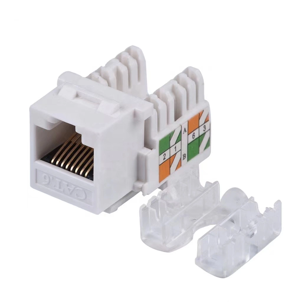 NINGBO Manufacturer Cat6A Super Cat6 RJ45 UTP Unshielded 90 Degree Keystone Jack