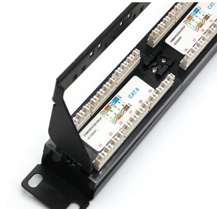 RJ45 AMP CAT6/Cat5e 24 Ports Patch Panel