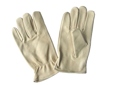 Grain Pigskin Keystone Thumb Leather Binding Cuff Unlined Driver Glove