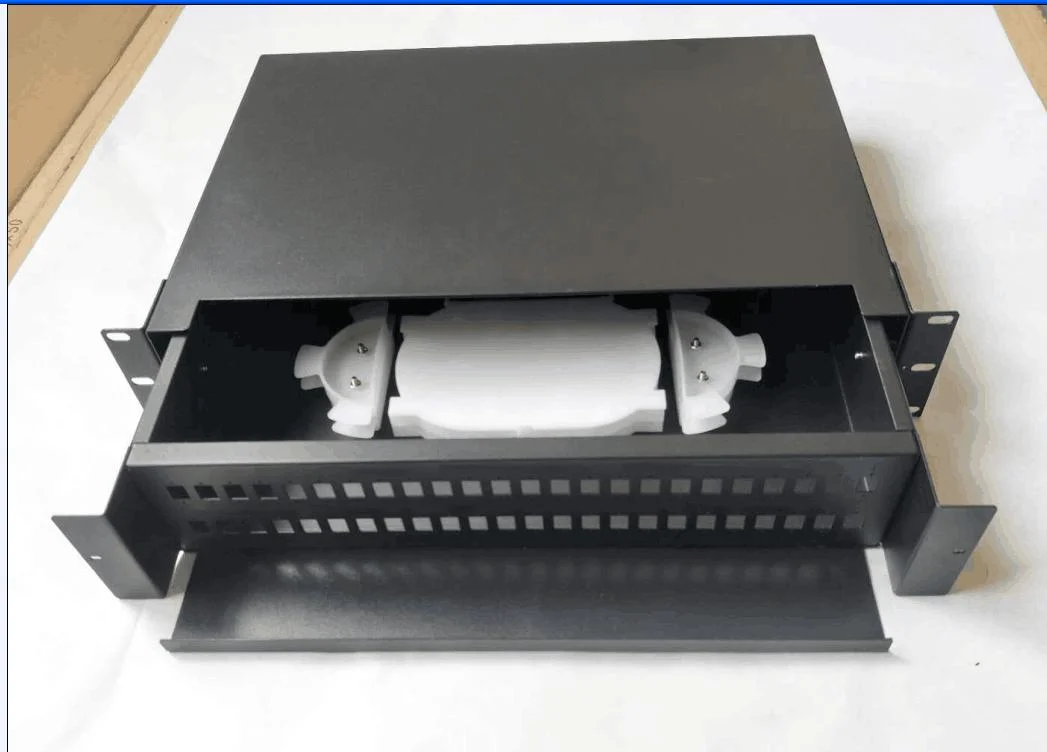 24 Port Sliding Drawer Rack Mount Fiber Optic Termination Distribution Frame Box