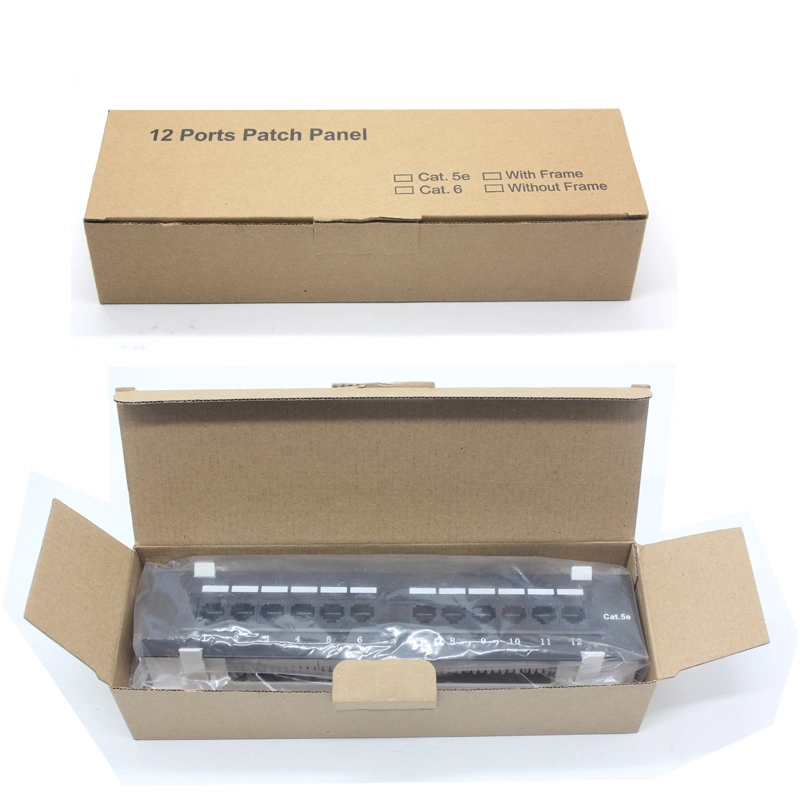 CAT6 24 Ports FTP Patch Panel CAT6A FTP 24 Port LAN Patch Panel for Networking Rack Cabinets