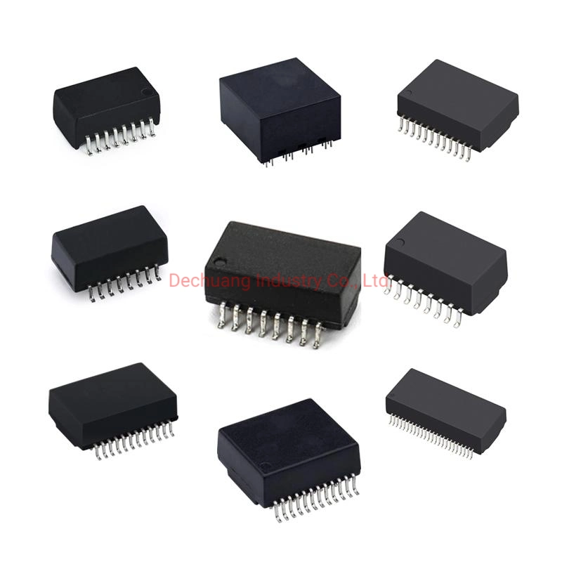 Quad 1X4 Port Shielded 1000 Base-T Female LED Fast Jack Ethernet Network PCB Cat5 CAT6 Cat7 RJ45 Connector