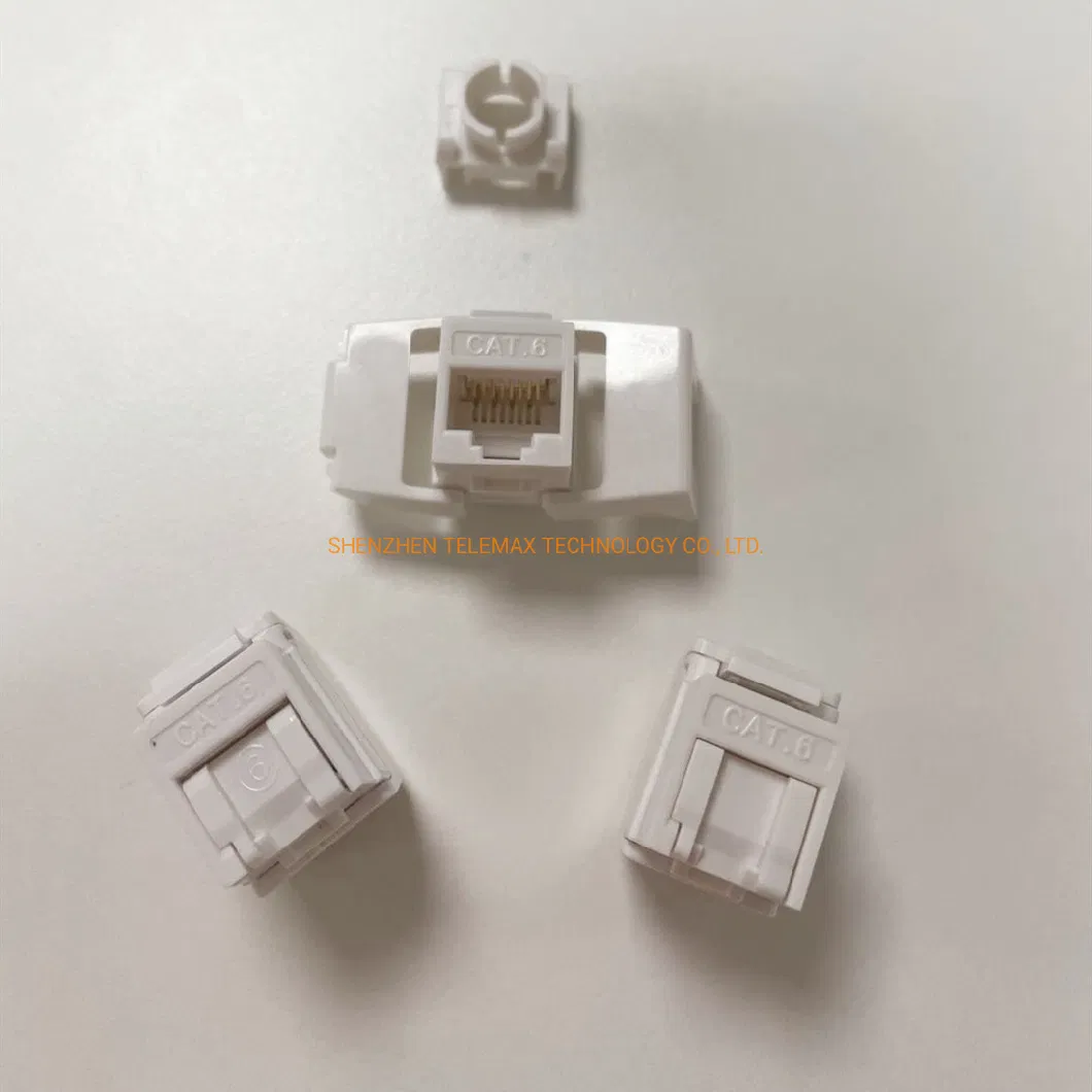 Tool-Free Mini UTP Unshielded Toolless Keystone RJ45 CAT6A Modular Jack for Patch Panel