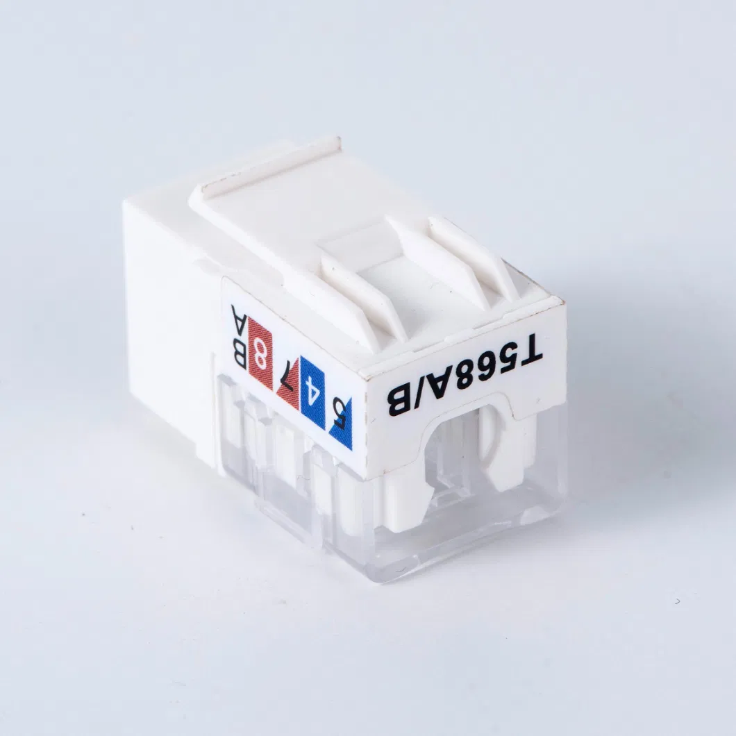 Gcabling UTP Keystone Jack Wall Plate Data Outlet Insert Modular Socket RJ45 Cat5e CAT6 CAT6A Punch Down Networking 568A 568b Ethernet Keystone