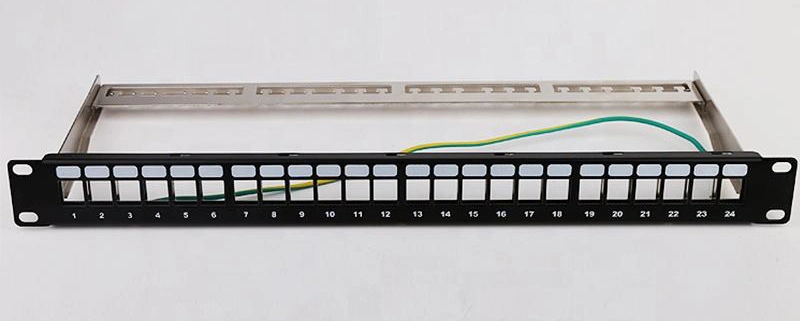 CAT6A FTP Shielded Patch Panel 24 Ports Dual IDC Type