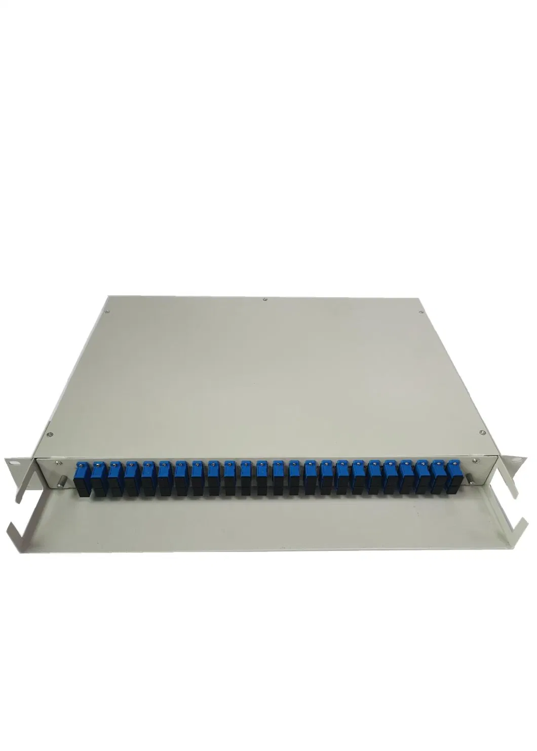 Optical Fiber FTTH Black 1u Rack Mount 19&quot; Sliding Type 48 Fo Sc Ports Patch Panel