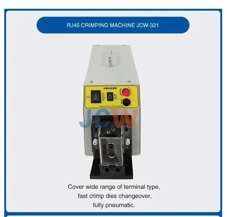 Jcw-321 Register Jack Connector Factory Outlet Crimping Machine for RJ45 Modular Plug
