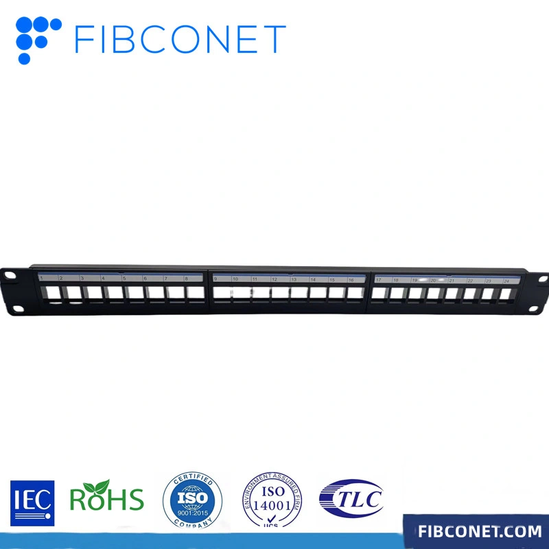19&quot; 24 Port Rackmount Ethernet Network Patch Panel in Data Center