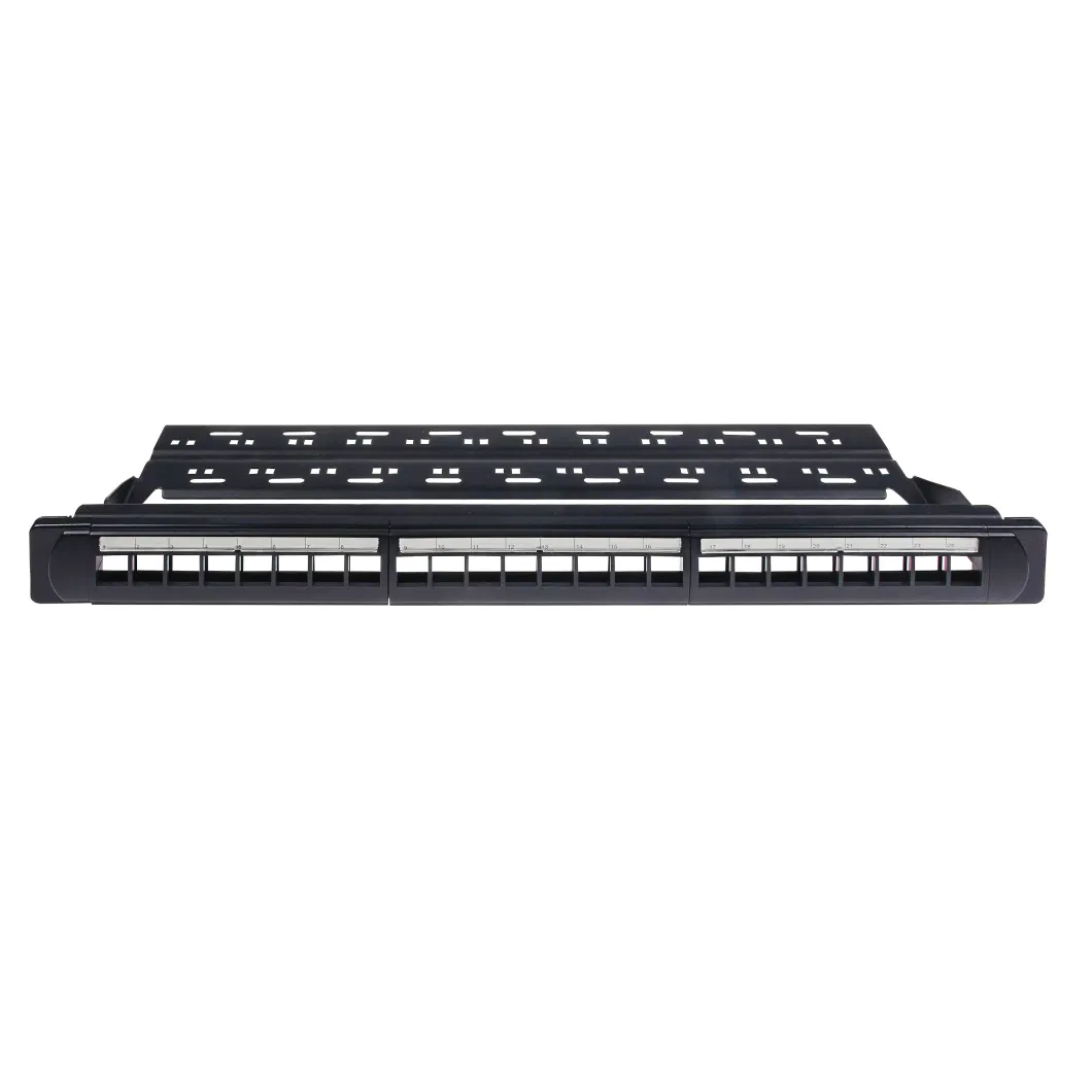 1u 19inch 24 Ports Blank Patch Panel UTP with Rear Cable Management Ethernet Rack Mount
