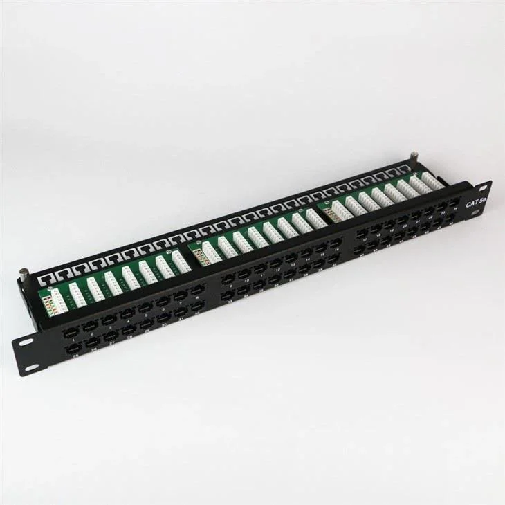 1u 48port Cat5e UTP Modular 90 Degree Punch Down IDC Patch Panel