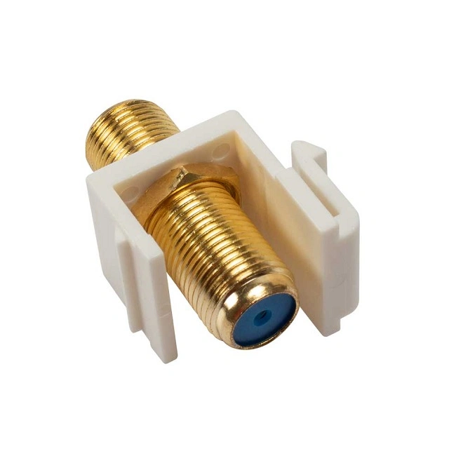 Gold Plated RG6 Coaxial Keystone Jack Insert for Wall Plate Outlet Panel