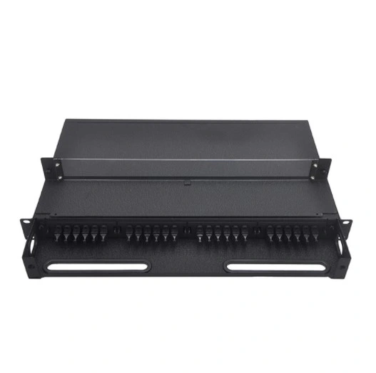 Plug and Play 4 Slot Unloaded MPO/MTP 1u 19&quot; Fo Patch Panel 48 Port Sc MPO/MTP Cassette Rack Mount AMP Optional Port MPO Fiber Patch Panel