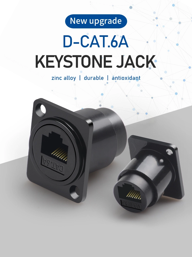 Factory CAT6A Connector Rj45keystone Jack CAT6A Jack Faceplate USB Panel Mounts
