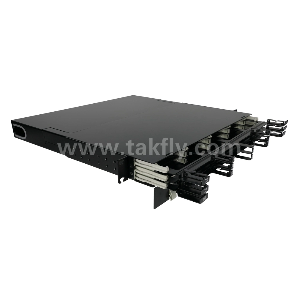 1u 144 Core Ultra High Density Base Fiber Optic MPO MTP Flex Patch Panel