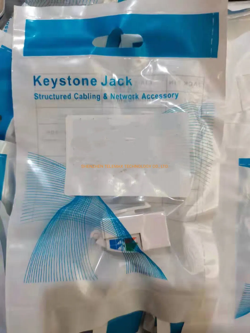 RJ45 90 Degree Cat5e/CAT6 Keystone Jack with Dust Cover