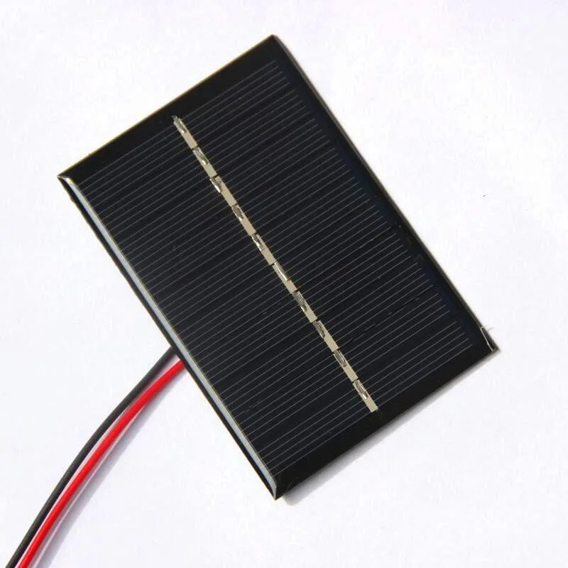 0.6W 5V Mini Solar Panel with Cable for 3.7V Battery Charger