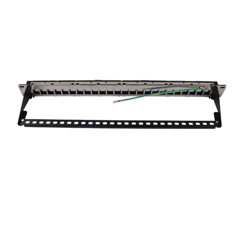 19&prime; 1u STP Blank Patch Panel 24 Ports with Shutter Use