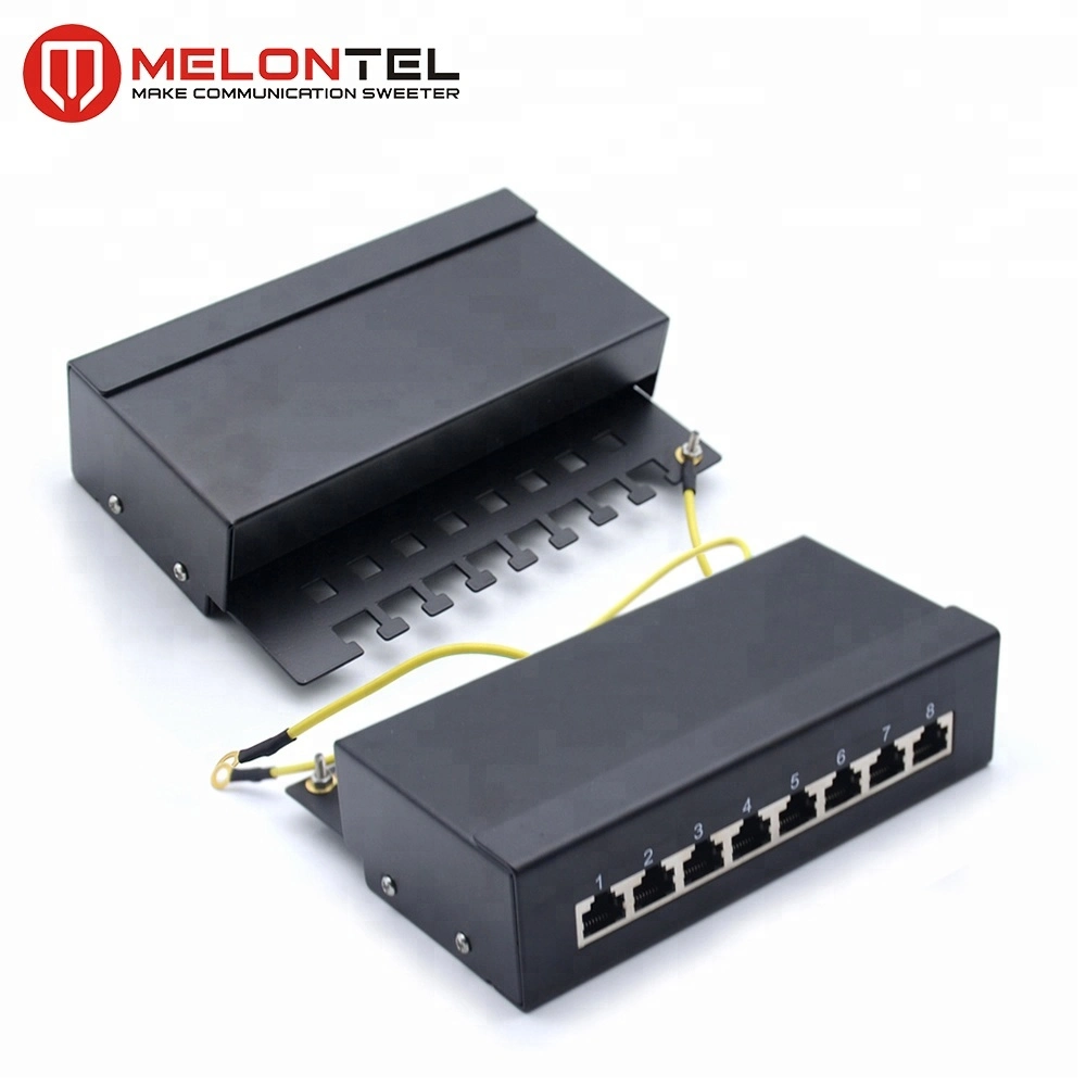 Wholesale Wall Mount 1u 8 12 Port Cat. 5e Cat. 6 STP Patch Panel with Shielded