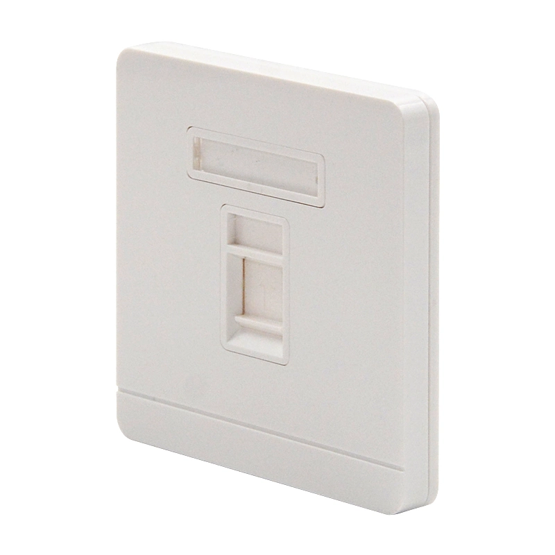 Hot Sale Single Port RJ45 Cabling Network Faceplate 86*86 Type Wall Outlet