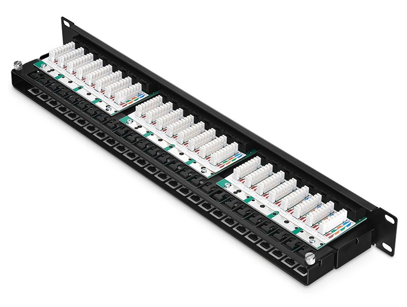 48-Port 1ru Cable Management Bar Included CAT6 110-Style Patch Panel