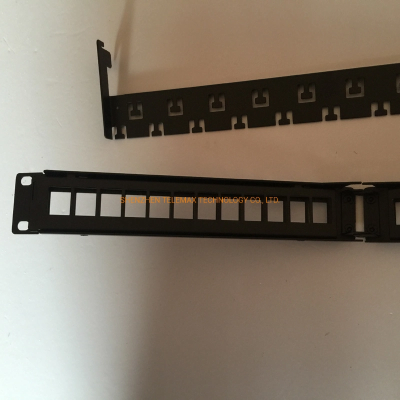 24-Port Blank Patch Panel, UTP, Available CAT6 or Cat5e Keystone Jacks