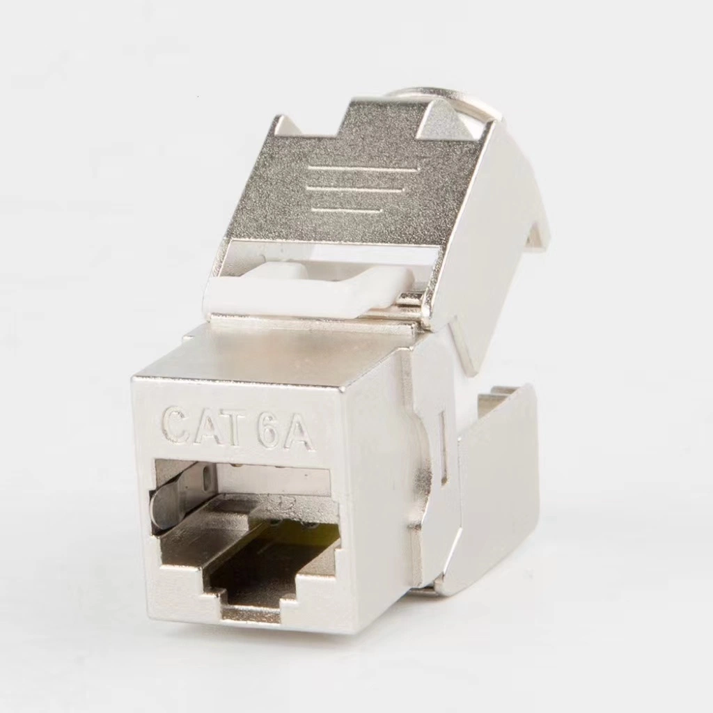 Manufacturer Zinc alloy RJ45 8P8C Cat.6A cat6 cat5e Shielded Keystone Jack