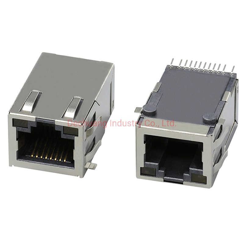 Hotselling Ethernet Modules 8p8c Gigabit 100base-T Jack Cat5 CAT6 Socket Single Port Shielded RJ45 Connector