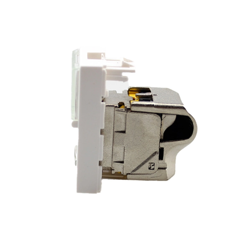Best Quality Promotional RJ45 FTP Shielded Angle 180 degree Toolless Cat6A Keystone Jack