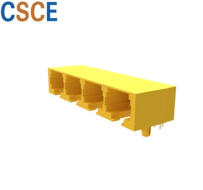 De entrada lateral Unshield puertos de 1X4 10p Conector RJ45