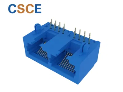 De entrada lateral Unshield puertos de 1X4 10p Conector RJ45