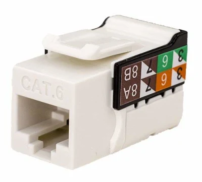 Toolless UTP Cat5e Keystone Jack un módulo de red RJ45 de 180 grados 8p8c sin blindaje Conector Keystone