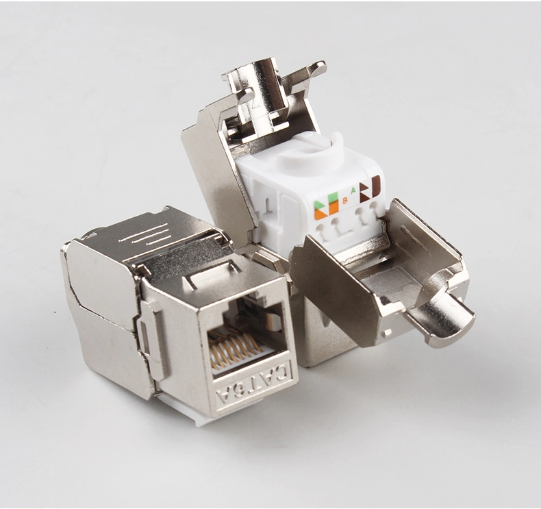 RJ45 CAT6A Keystone Jack Shielded FTP 8p8c Keystone Module Connector