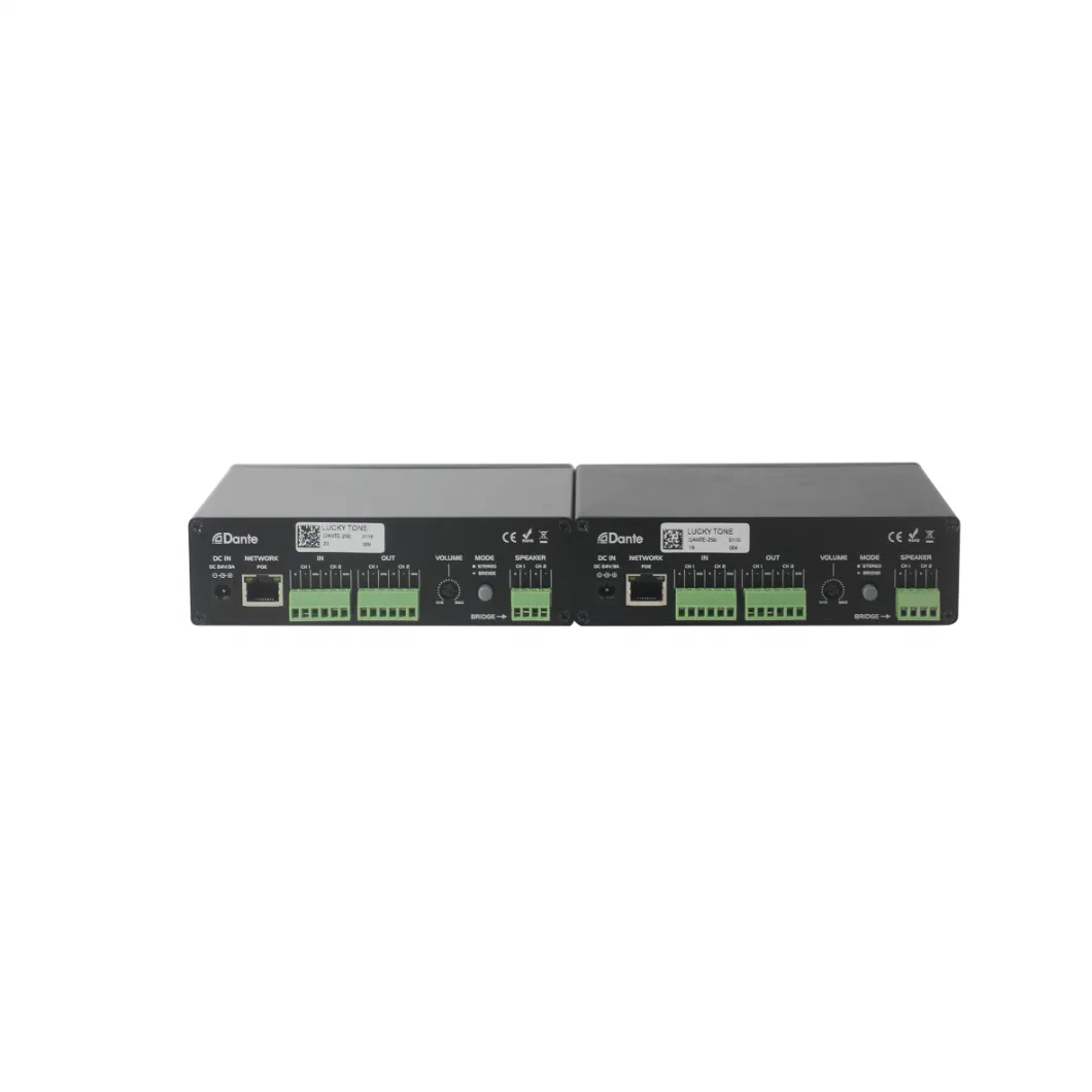 2 Channels Multifunctional 2*50W Poe Dante Network Active Dante Network Amplifier