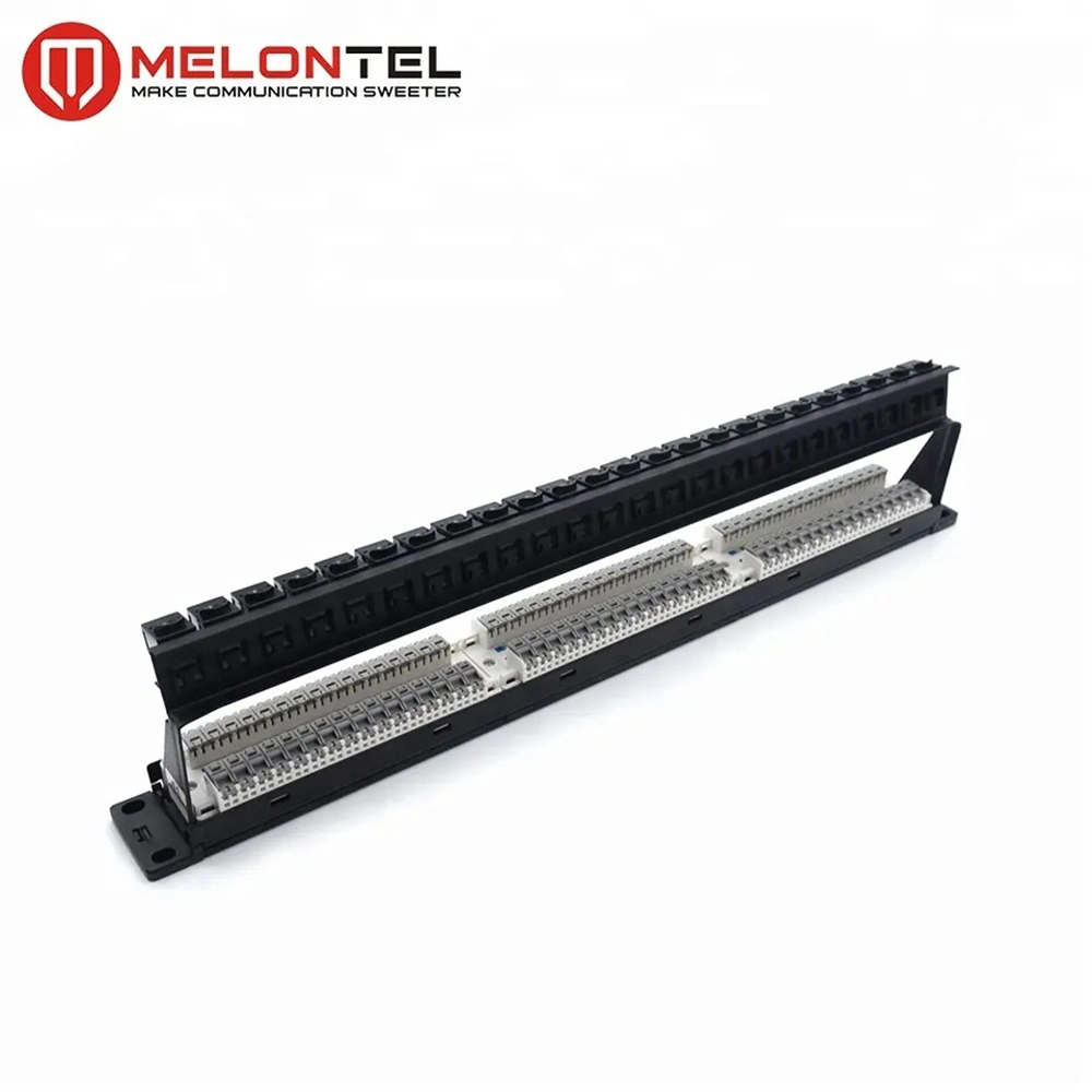 Factory Price 19 Inch 1u 24 Port CAT6 CAT6A Toolless Patch Panel with LED