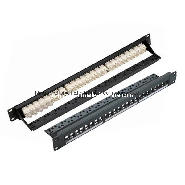 24 Port UTP Cat. 5e/Cat. 6 Patch Panel Black