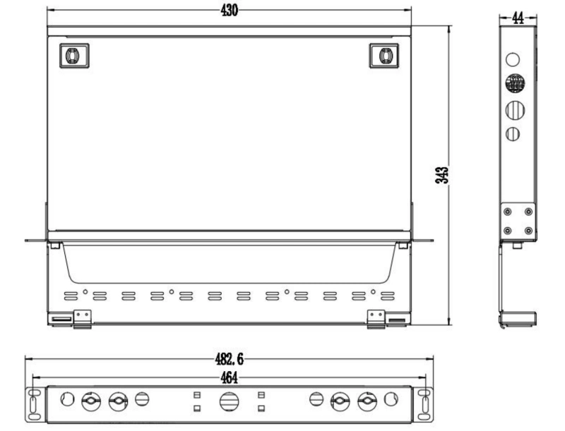 19&quot; Rack Mount LC MPO Patch Panel 1u Fully Loaded Fiber Optic Patch Panel